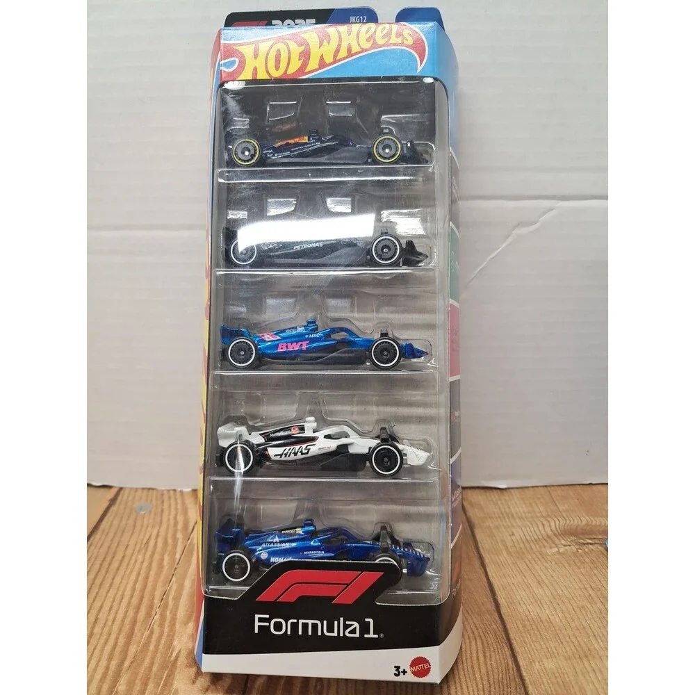 2025 Hot Wheels F1 Formula 1 5 Pack - Red Bull Mercedes Alpine Haas Williams NEW